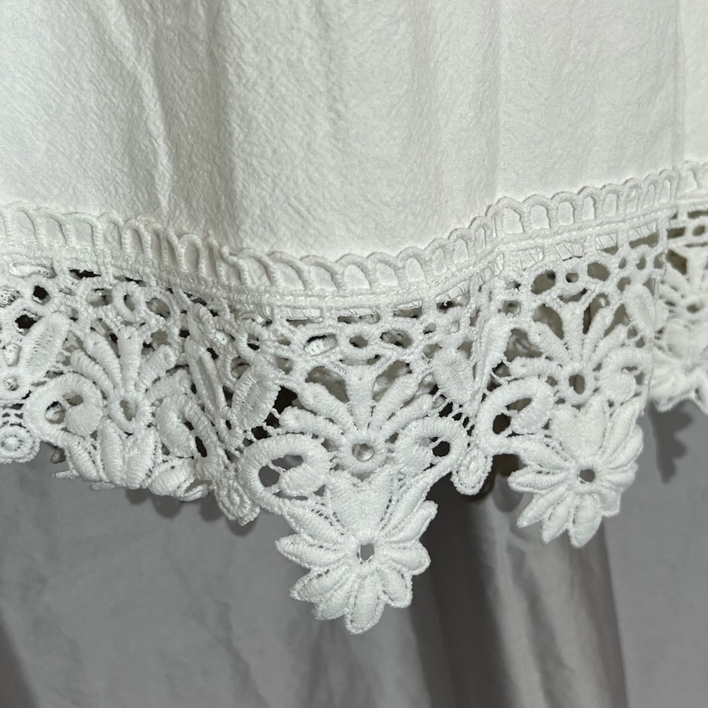 RAGA Anthropology White Lace-Trim Mini Dress - Picture 4 of 8